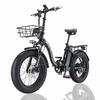 Keteles KF9 Folding Electric Bike, 1000W Motor, 48V 35Ah Battery, 20*4.0'' Fat Tires, Hydraulic brake, Yolin Color Display, 7 Speed