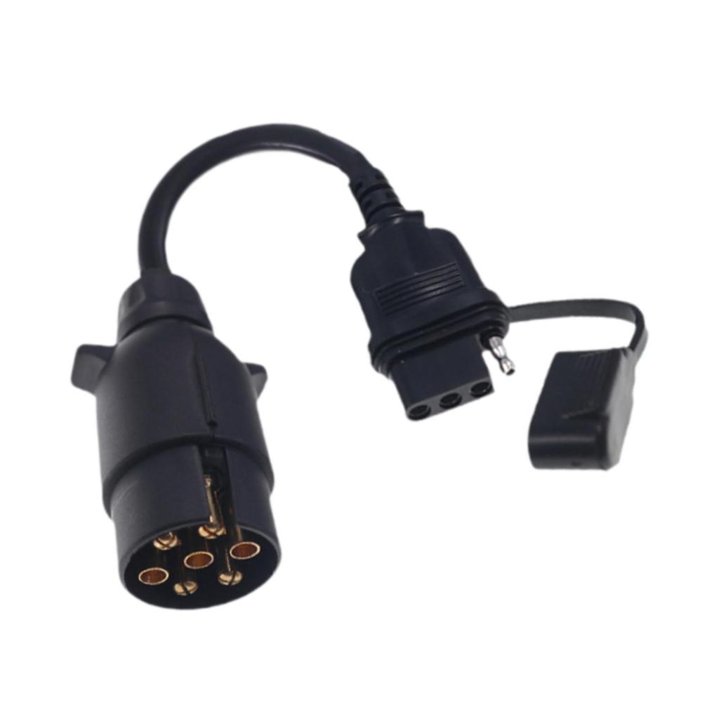Trailer Connector European 7-Pin To American 4-Pin Without Brake Light Trailer Adapter Vehicle Tow Hitch Wire Plug for Vehicles