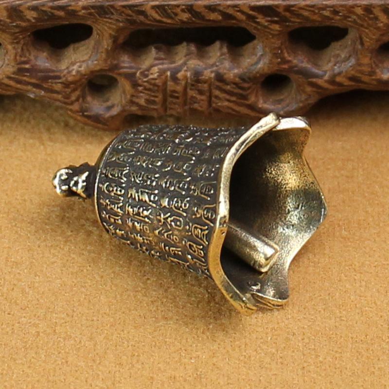 Brass Prajna Paomo Heart Sutra Faucet Bronze Bell Pendant Car Keychin Pendant Bag Accessries Gifts