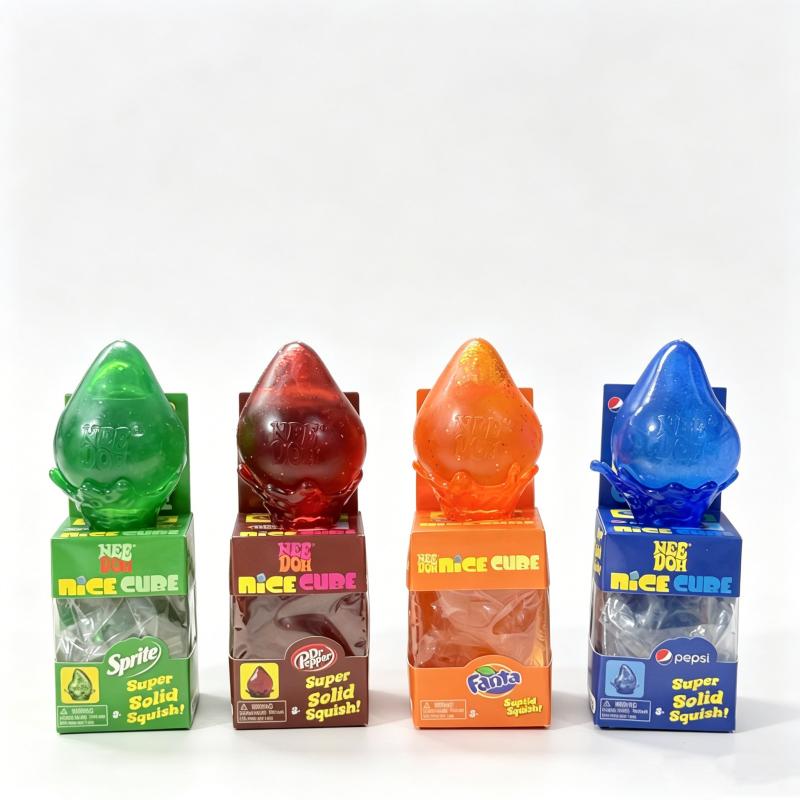 Needoh Dr Pepper Nice Cube Drop Аромат газировки Мальтоза Сквиши Игрушки Медленно поднимающиеся Снятие стресса Против тревожности Сенсорная игрушка для кончиков пальцев
