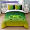 John Deere Print 3Pcs Duvet Cover Set 1 Duvet Cover and 2 Pillowcases Soft Bed Linen For Household Bedroom