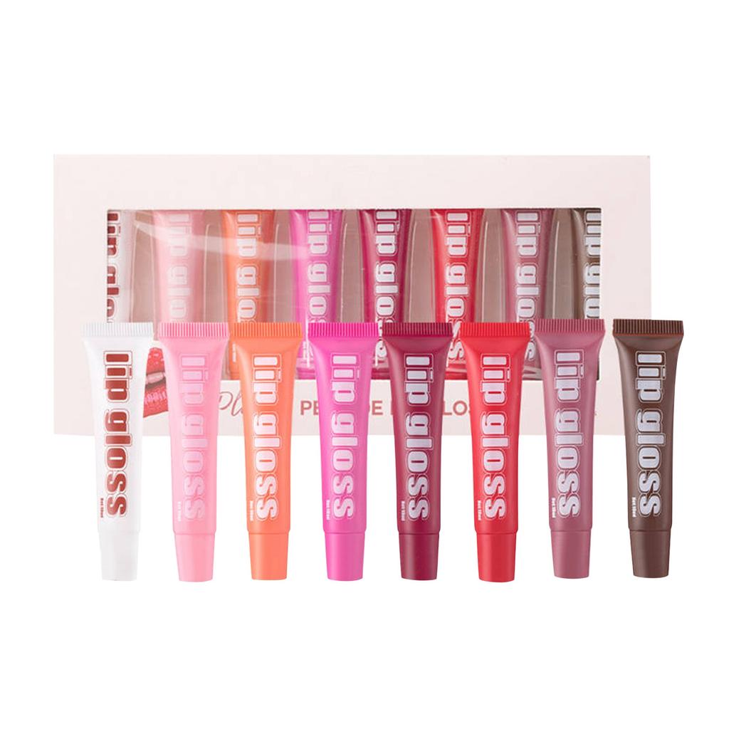 Fruity Long-lasting Moisturizing Lip Glaze Moisturizing Transparent 8-pack Moisturizing Lip Gloss Lip Makeup.