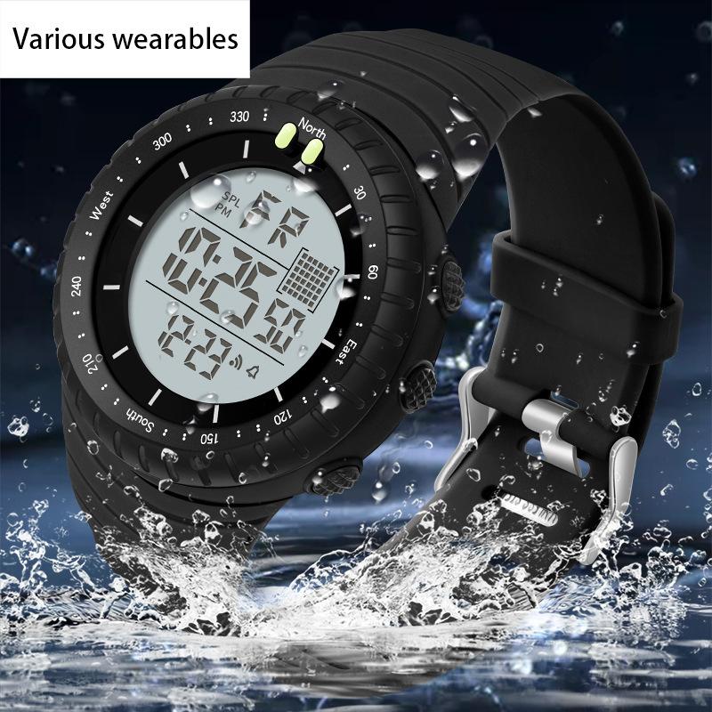 Модные цифровые часы с холодным светом, простые многофункциональные водонепроницаемые электронные часы, спортивные мужские часы для спорта на открытом воздухе