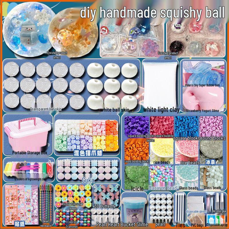 DIY Handmade Knead Ball Kit: Popular Slow Rebound Stress Relief Toy for Kids