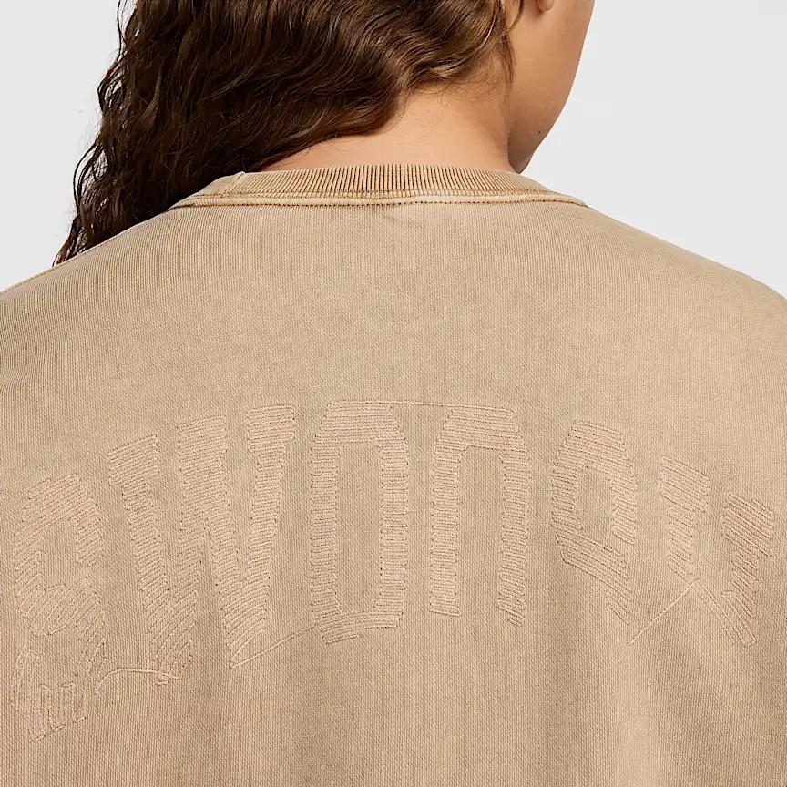 Nike Свитшот мужской флисовый с длинным рукавом свободного кроя Solo Swoosh, бежевый HJ2236-297