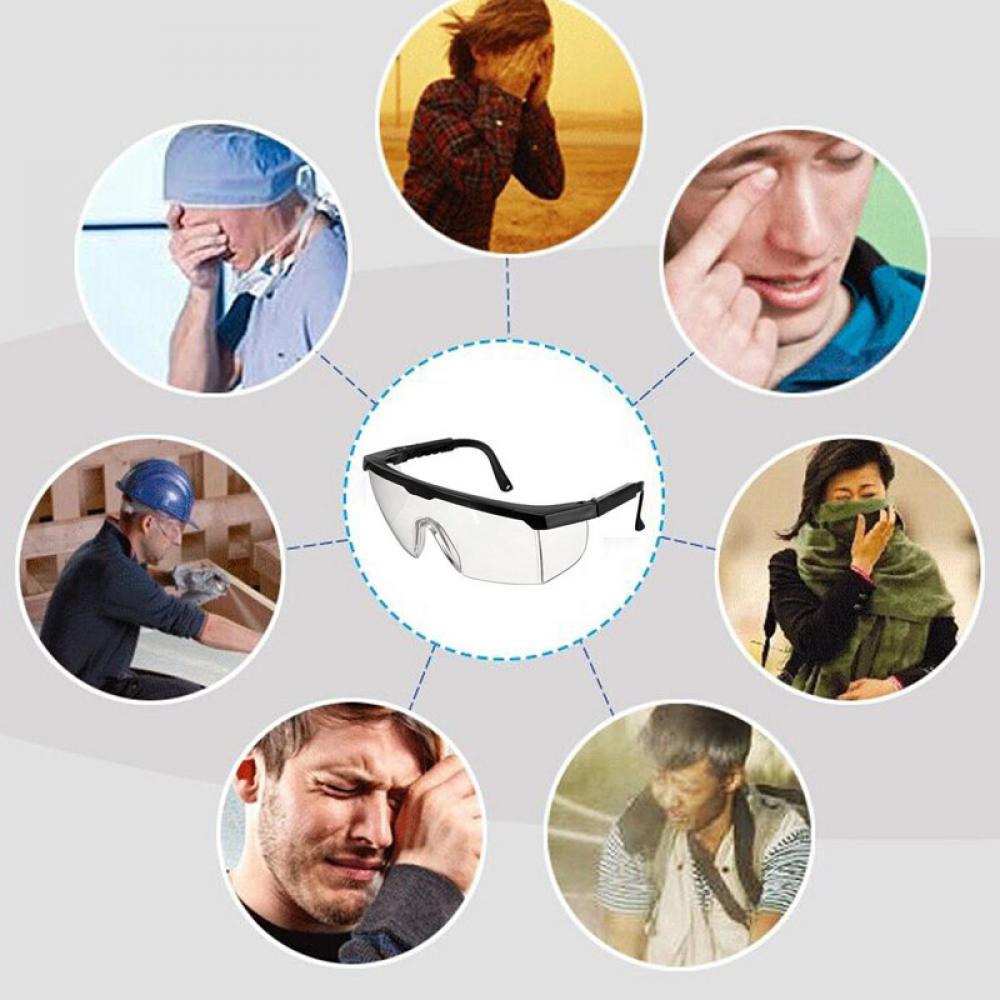 Industry Sport Protect Eye Lab  UV Clear Lens Adjustable Safety Protection Glasses Goggles