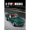 НОВЫЙ 1/24 Модель автомобиля из сплава Jaguar E-Type Звук и свет Инерционный Детская игрушка Предметы коллекционирования Подарок на день рождения