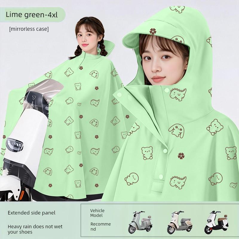 Electric Scooter Raincoat for Adults, Women's Long Full-Body Raincoat, Thickened and Enlarged for Heavy Rain, New Model for Cycling