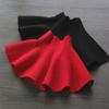 Girls' A-Line Knitted Skirt: Cute Solid Color for Spring, Autumn & Winter - Perfect for Dance & Everyday Wear