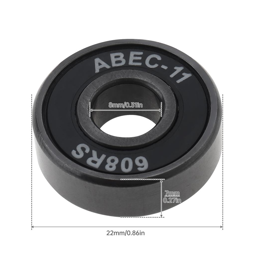 8 шт. высокоскоростных подшипников ABEC-608, профессиональные подшипники для колес скейтборда, лонгборда и самоката, с кейсом