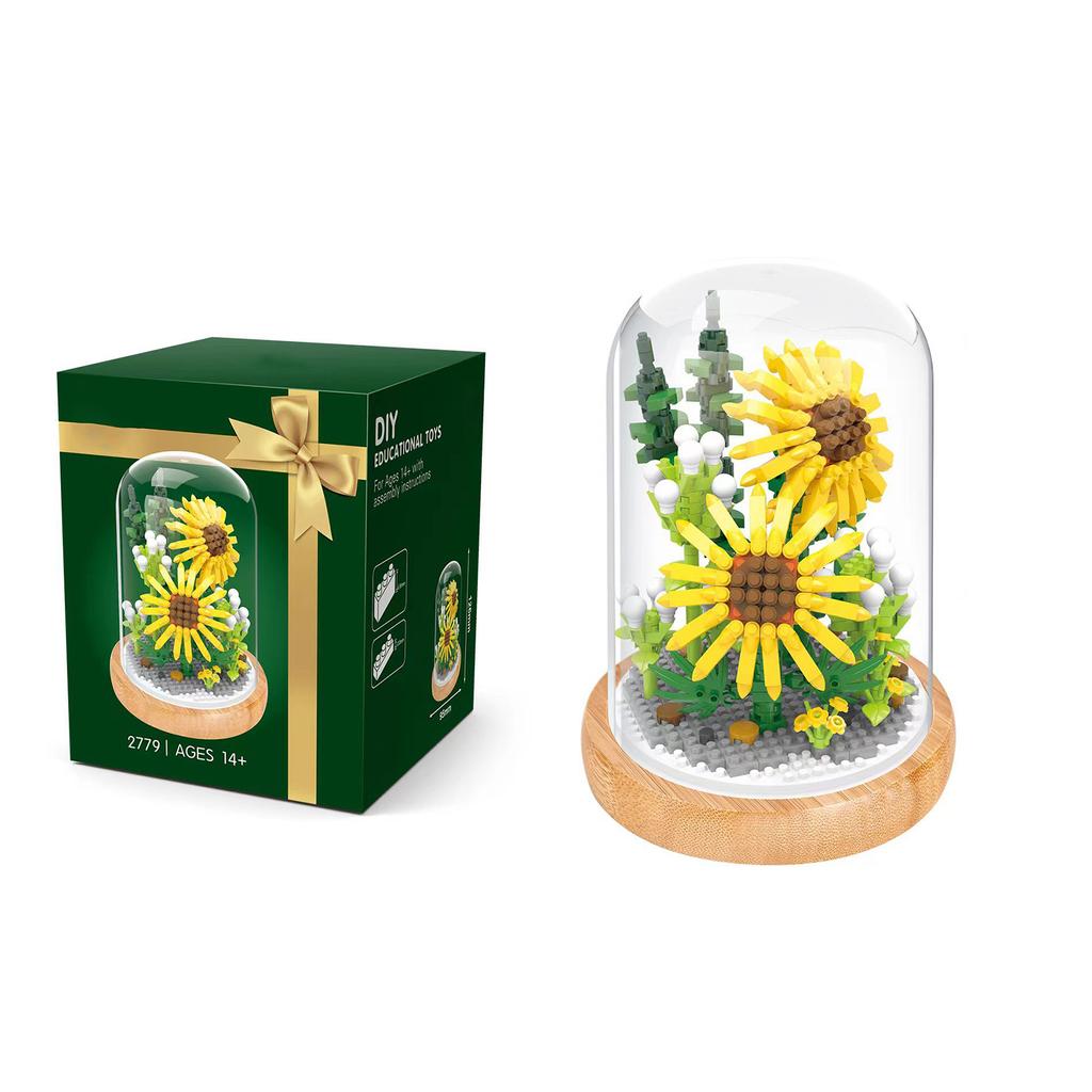 Строительные блоки для растений Миниатюрные строительные блоки своими руками Букеты Горшечные растения Украшения Украшения Игрушки
