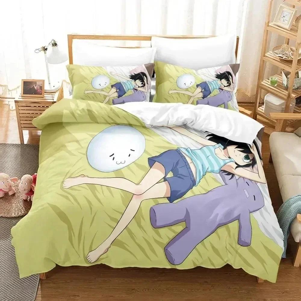 3D Печать Аниме Томоко Куроки WataMote Напечатанный Постельный Комплект Пододеяльник Мягкий и Удобный Идеальное Украшение Детской Комнаты