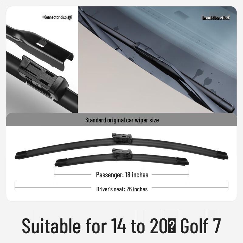 Совместимые бескаркасные дворники Dayun для Volkswagen Golf Mk7/7.5 (2014-2020 гг.)