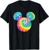 New Disney Mickey Mouse Icon Rainbow Tie-Dye Short Sleeve Fashion Casual T-Shirt S-4XL Four Seasons