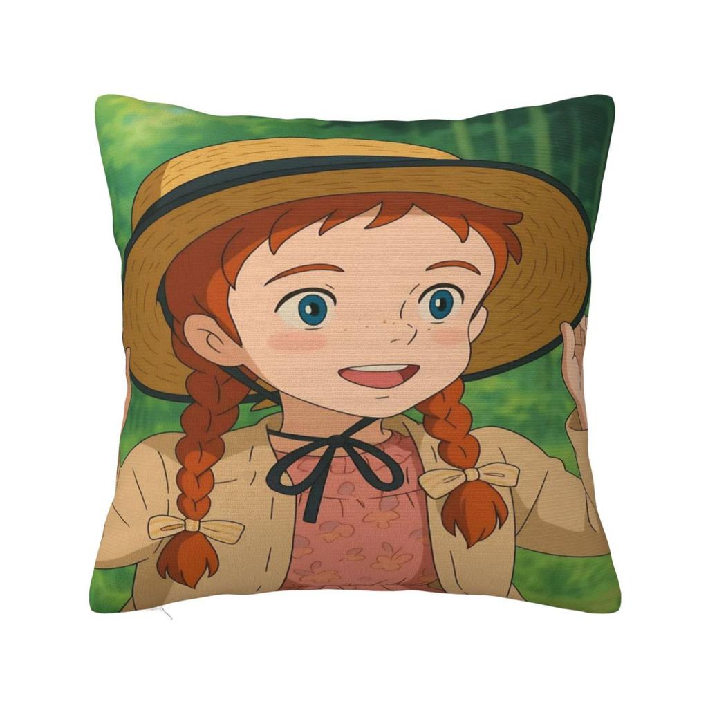 Pillow Cover Cartoon Manga A-Anne Of Green Gables Pattern Cushion Cover Trendy Pillow Case For Living Room Chair Pillowcases