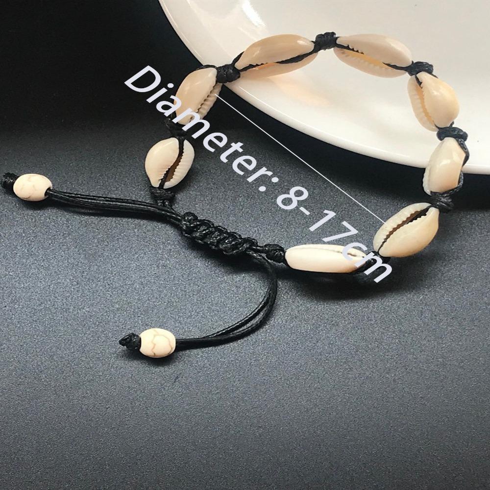 Браслеты на лодыжку в форме ракушки морской звезды, плетеные вручную ракушки, браслет на лодыжку 2024 года, аксессуары для лодыжки для женщин