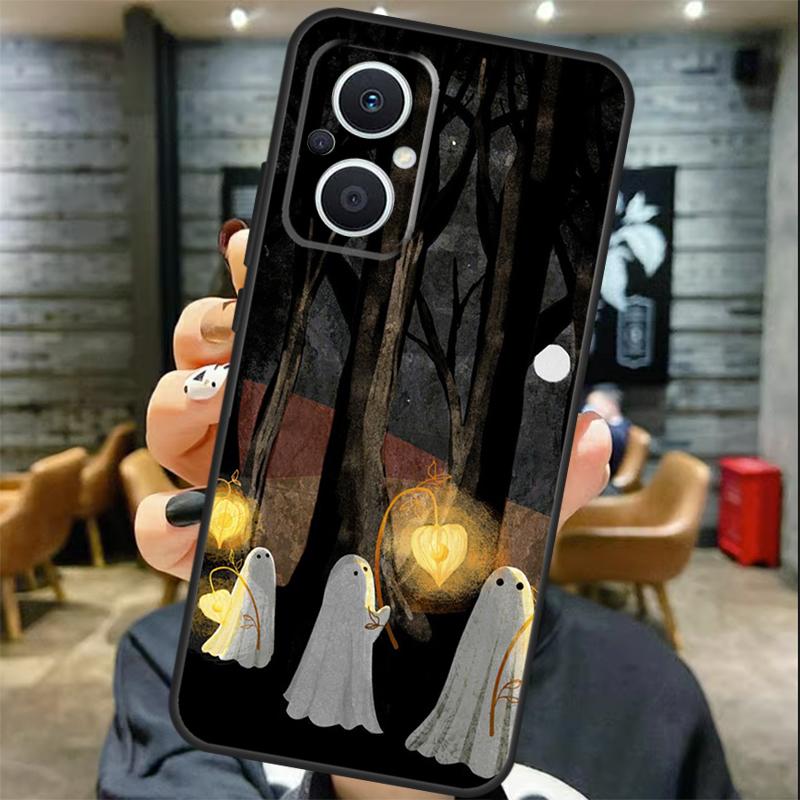Забавный и милый чехол с изображением призрака для OPPO Reno 13 13F 12 F 11 8T 7 8 10 Pro OPPO Find X8 X6 Pro X3 X5 Lite.
