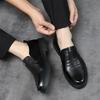 Men's Shoes Cowhide Winter Velvet 2025 New Dad Shoes Men's Business Casual Leather Shoes