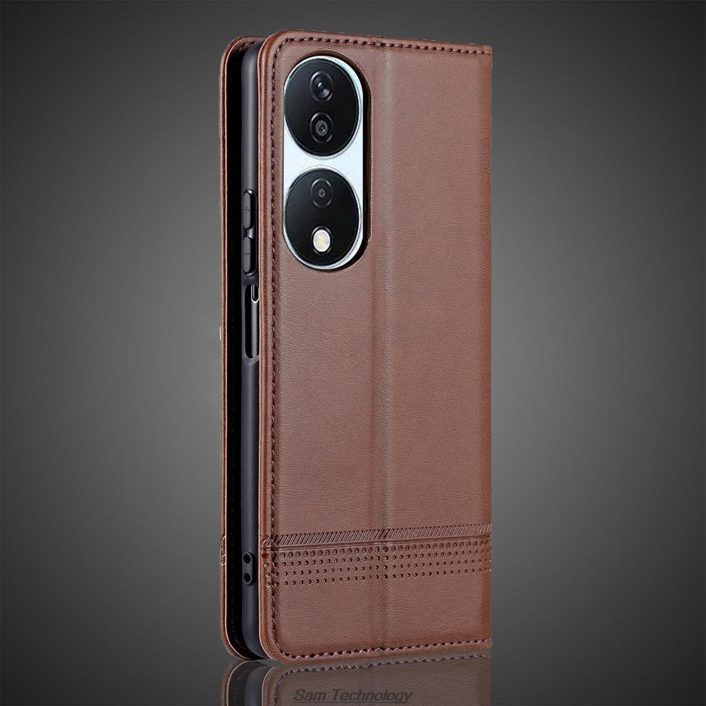 Роскошный магнитный адсорбционный кожаный чехол для Huawei Honor X7b Flip Cover Защитный чехол Capa Fundas Coque