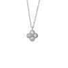925 Silver Clover Necklace for Women , French Style , Diamond & Zircon Inlay , Elegant Daily Wear , Party Jewelry