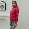 ziai 2024 NEW Women's Fall Jacket Hooded Casual Thin Cotton Zipper Quilted Coat Female Clothing ZM-DM27