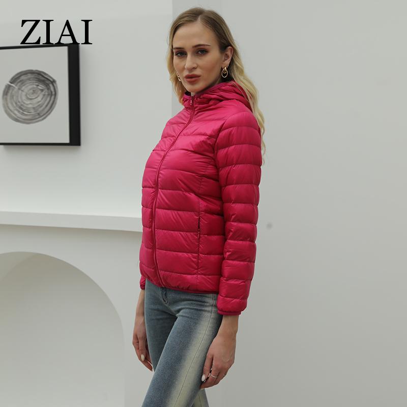 ziai 2024 NEW Women's Fall Jacket Hooded Casual Thin Cotton Zipper Quilted Coat Female Clothing ZM-DM27