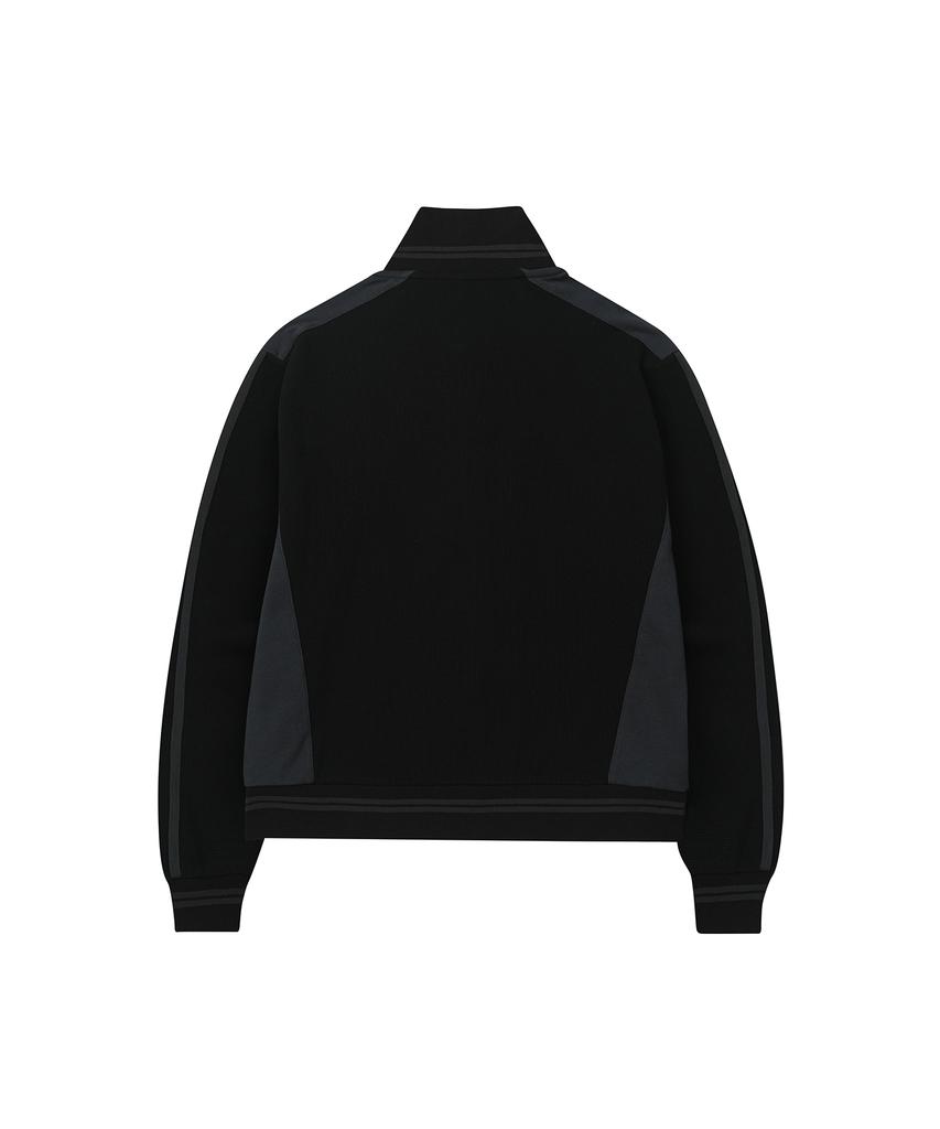 Вафельная спортивная куртка Secondmono [Черный]_Sejk022Black