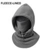 3-in-1 Fleece Double‑layer Integrated Hat Windproof Warm Winter Flannel Warm Mask Hat Balaclava Hood Fleece Lined 360 Full Cover