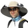 Big Rim Solar Fan Hat Wide Brim Fishing Hat New Bucket Hat  Outdoor