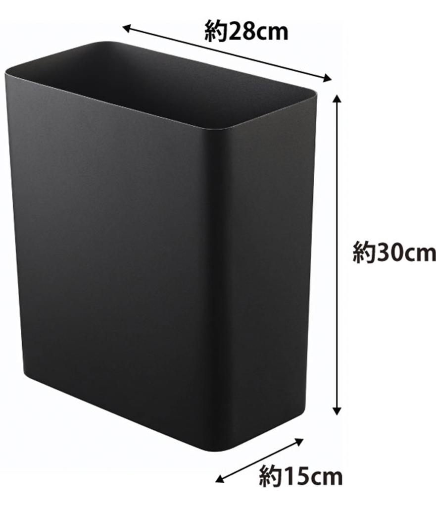 Yamazaki Jitsugyo Башня-мусорка Квадратная Черная 2916