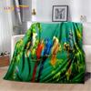 Macaws Colorful Birds Parrot Soft Plush Blanket,Flannel Blanket Throw Blanket for Living Room Bedroom Bed Sofa Picnic Cover Kids