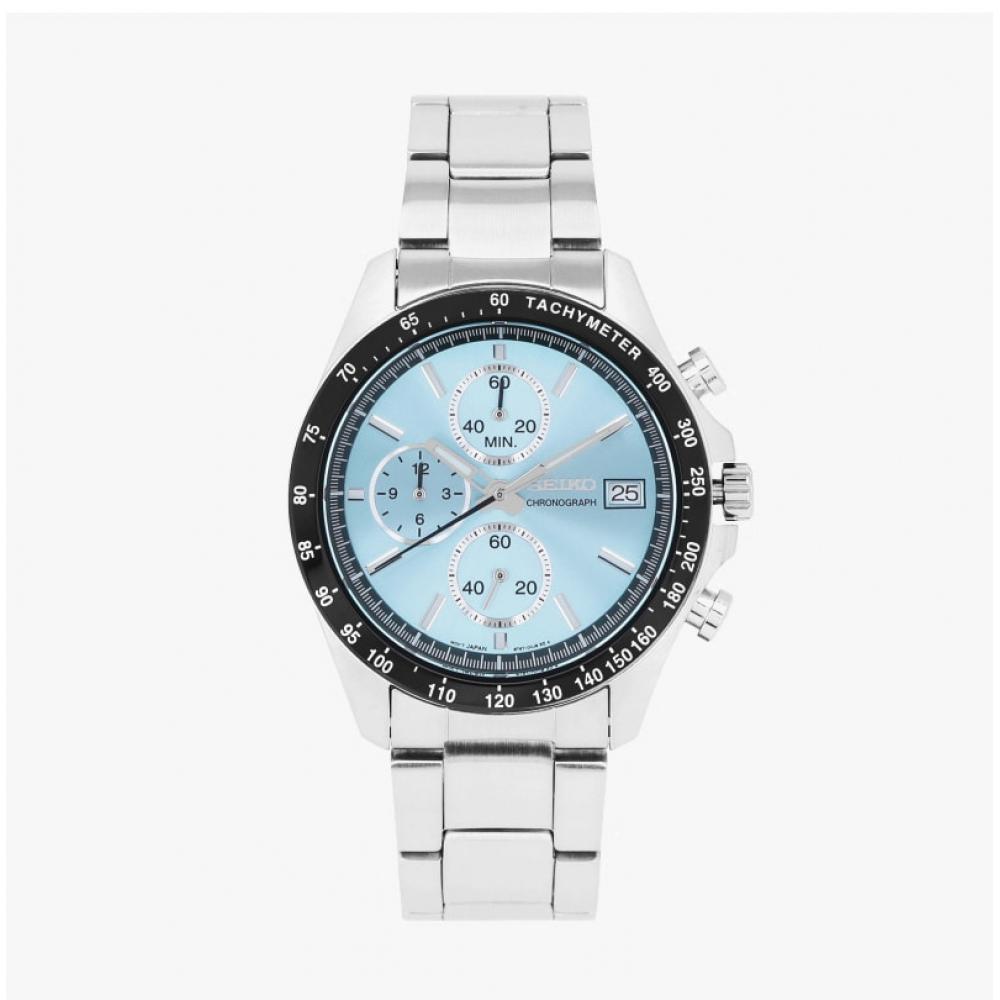 Seiko Мужские металлические часы Spirit Chronograph Sbtr029