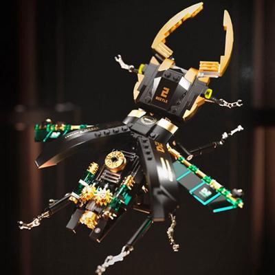 Животное насекомое Жук-олень Ретро Механическая ветровая перезагрузка пила Лопата Строительные блоки Кирпичи Модель украшения Игрушки Детский подарок на день для мальчика и девочки