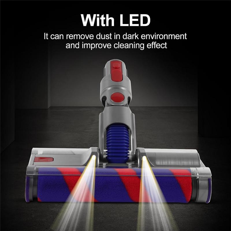 Сменная головка пылесоса для серии Dyson V7 V8 V10 V11 V15, головка с двигателем, мягкая роликовая чистящая головка, двойная роликовая щетка