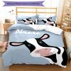 3pcs Custom Name Cow Bedding Set Duvet Cover Closure Includes 1 Duvet Cover & 2 Pillowcases, Soft and Comfortable for All Seasons.
