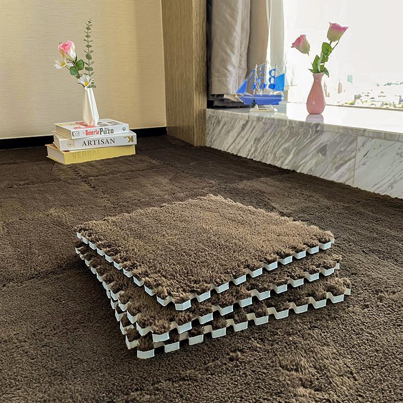 12 шт. Мягкий плюшевый детский игровой коврик-пазл, ковер с переплетением, напольное покрытие для упражнений, коврик для ребенка, теплый игровой коврик для детской комнаты, 30*30*1 см
