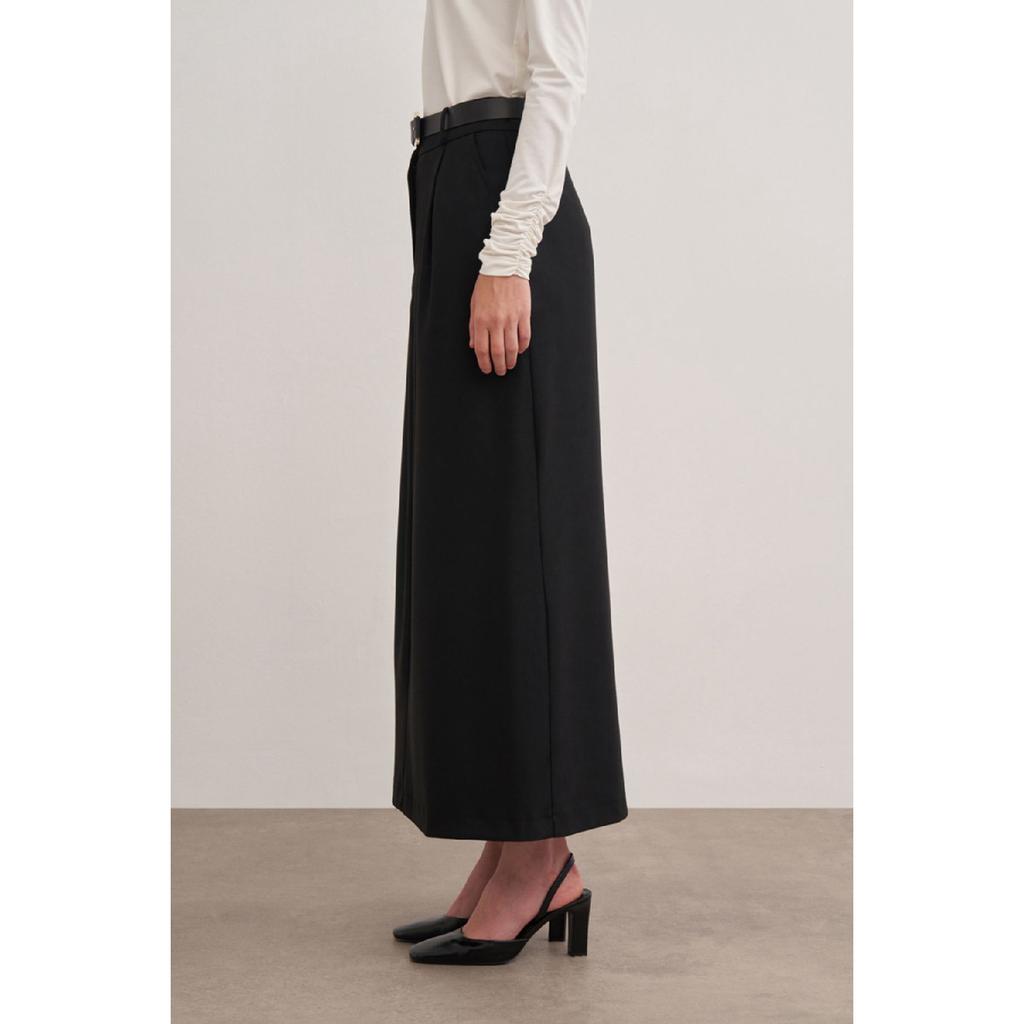 1161111 Флонелевая шерстяная юбка с поясом