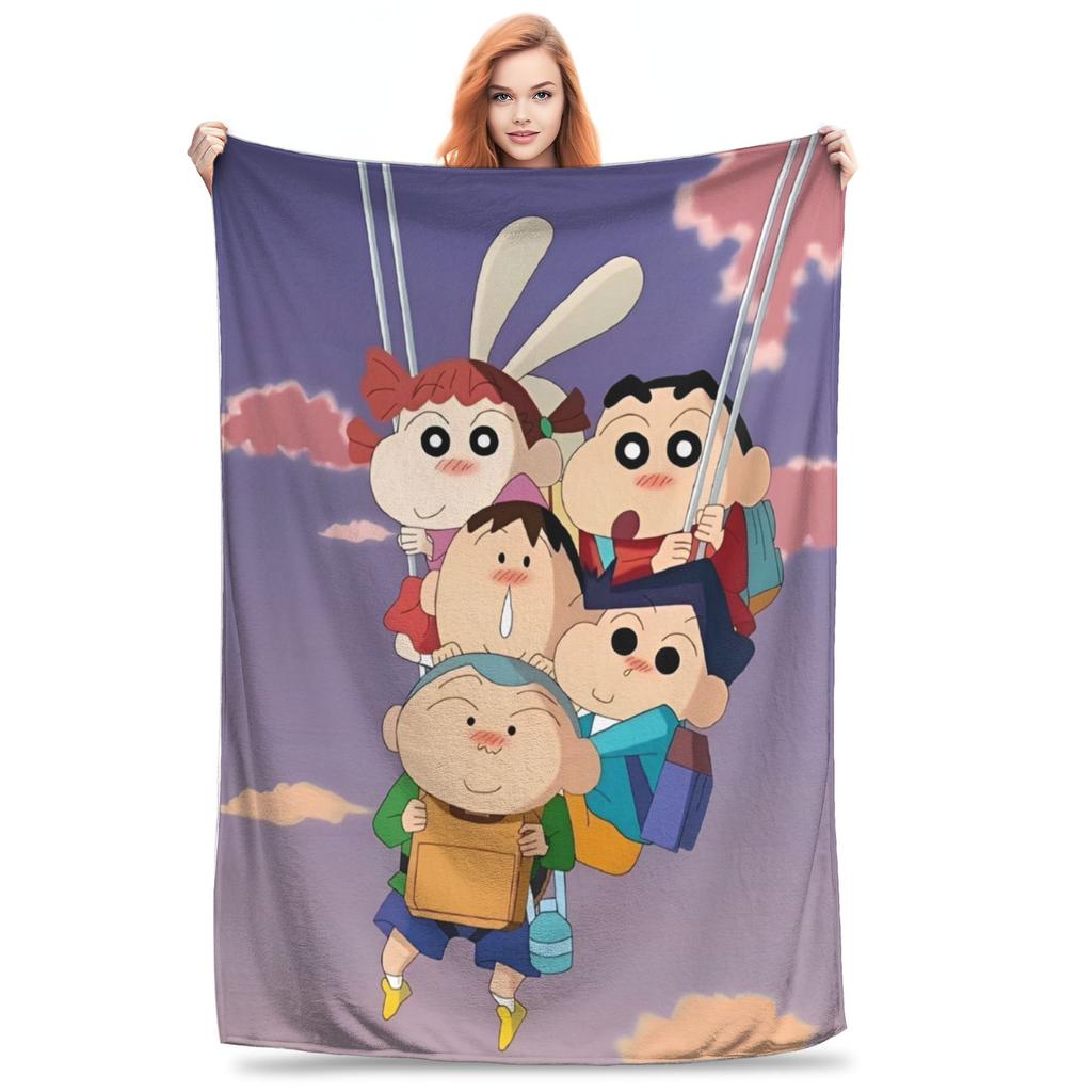 Crayon Shin-chans Cartoon Anime Blanket Multi-size Super Soft and Warm Throw Blankets for Couch Sofa and Bed