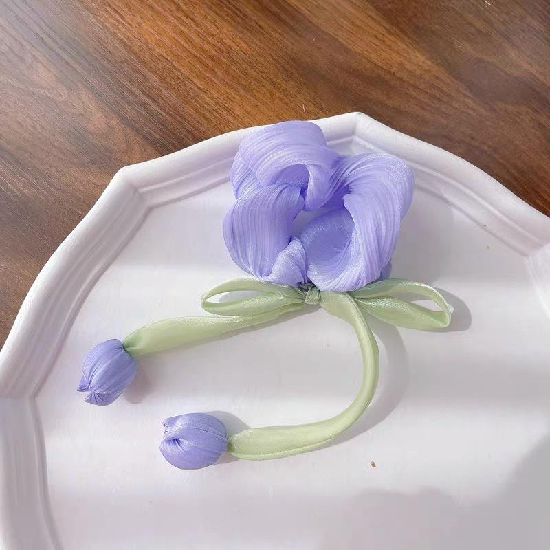 Весенне-летняя цветочная заколка для волос: Дизайн «Лилия, Роза и Гибискус»