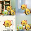 Puppy Frog Monkey Pattern Plush Cloth Ball Dog Pet Toy With Bell For Indoor Playtime