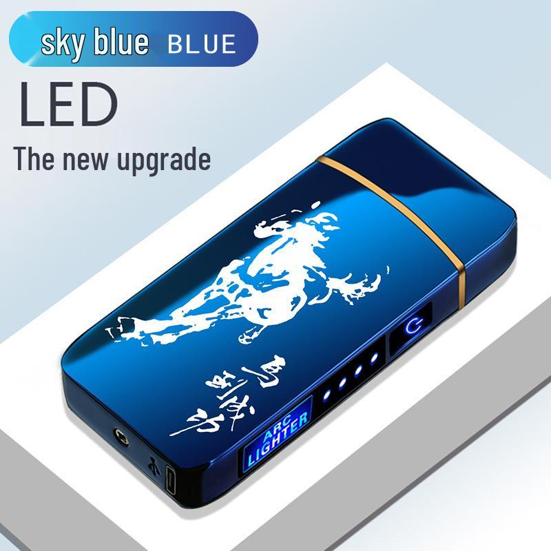 Высококачественная электронная ветрозащитная импульсно-дуговая зажигалка с USB-зарядкой и сенсорным управлением отпечатком пальца