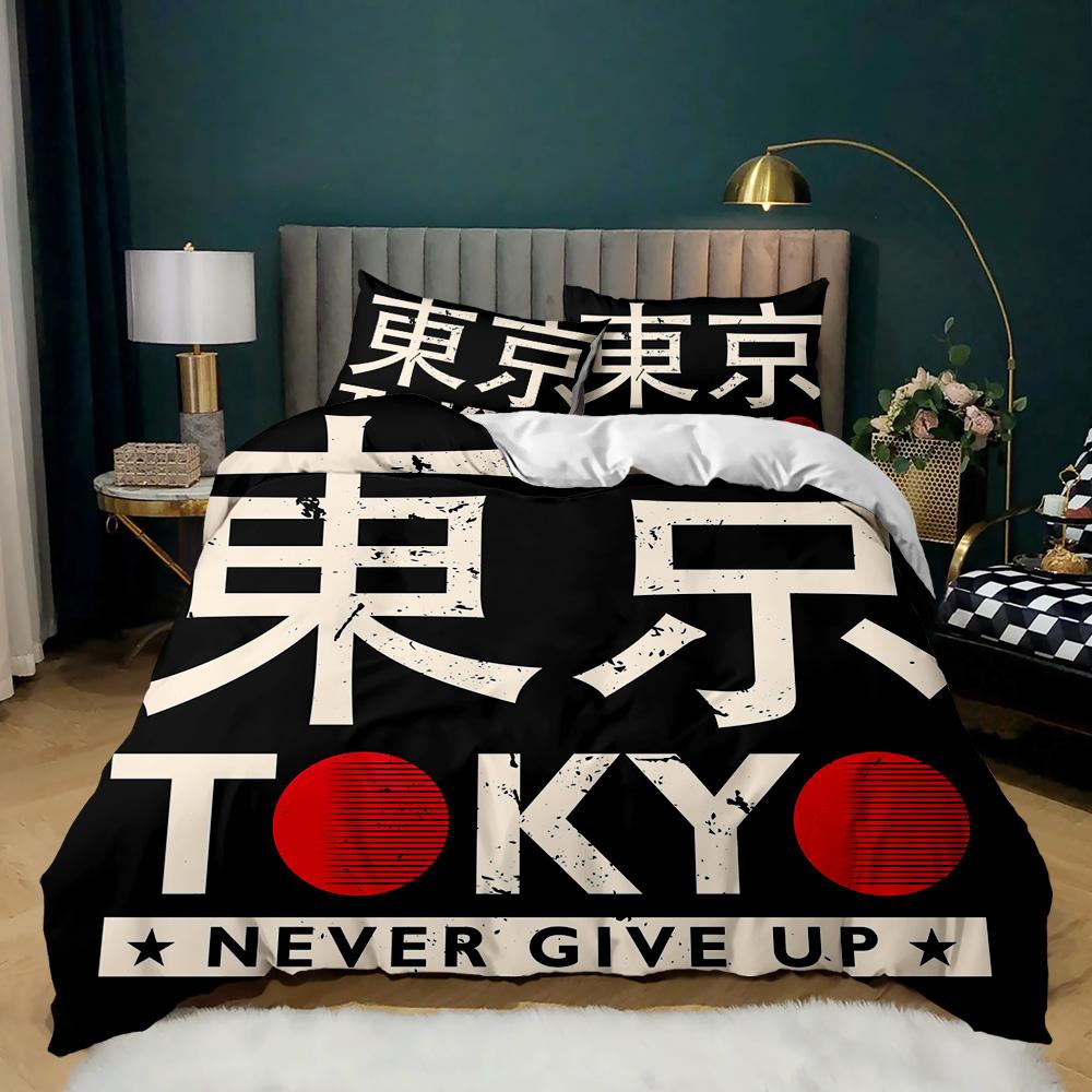 Комплект постельного белья в японском стиле с традиционными мотивами кимоно, пододеяльник размера Queen, пододеяльник в стиле Токио, японское азиатское одеяло, гейша
