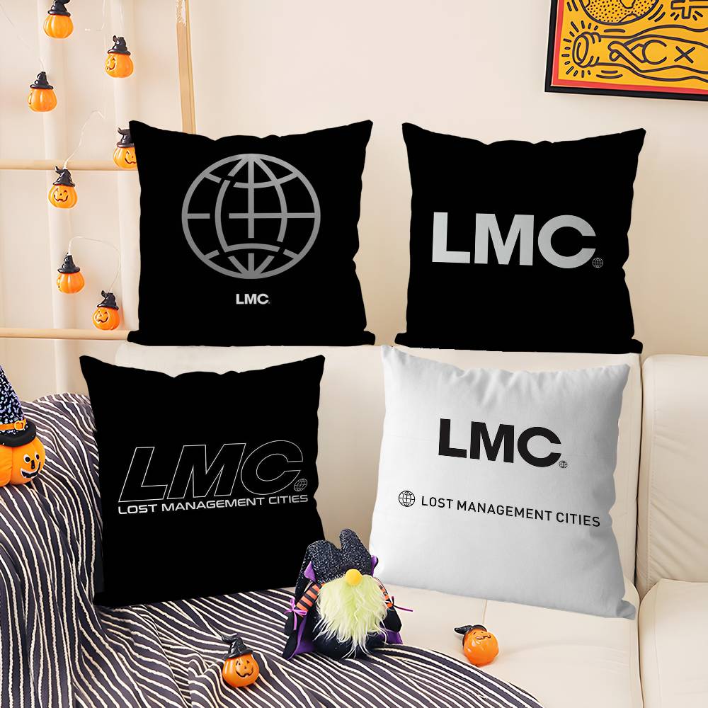 Классический корейский бренд L-Lmc Наволочка для дома, общежития, спинки стула, короткий плюш, двусторонняя печать, подушка для офисного сна