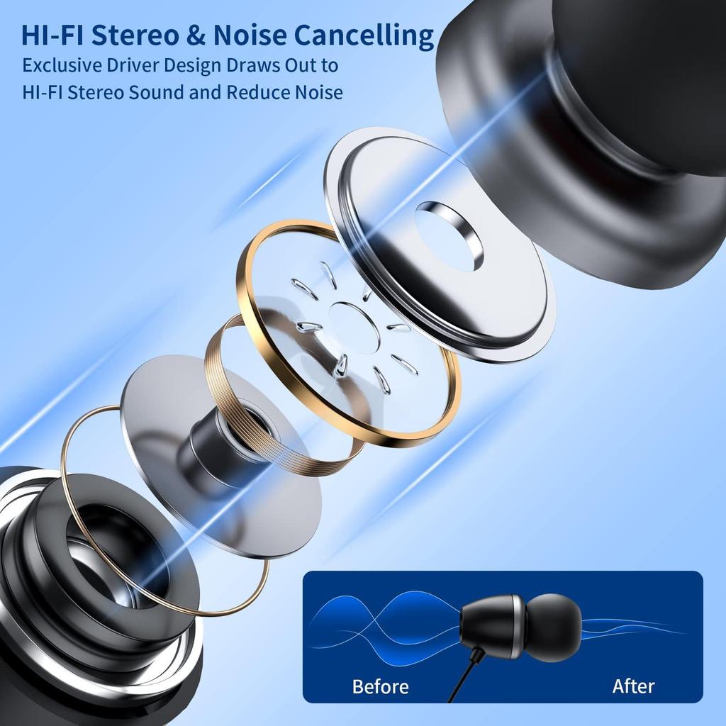 Xiaomi Bluetooth Headphones Neckband, Retractable Headset Wireless Sports Earbuds Noise Cancelling Stereo Earphones with Microphone,