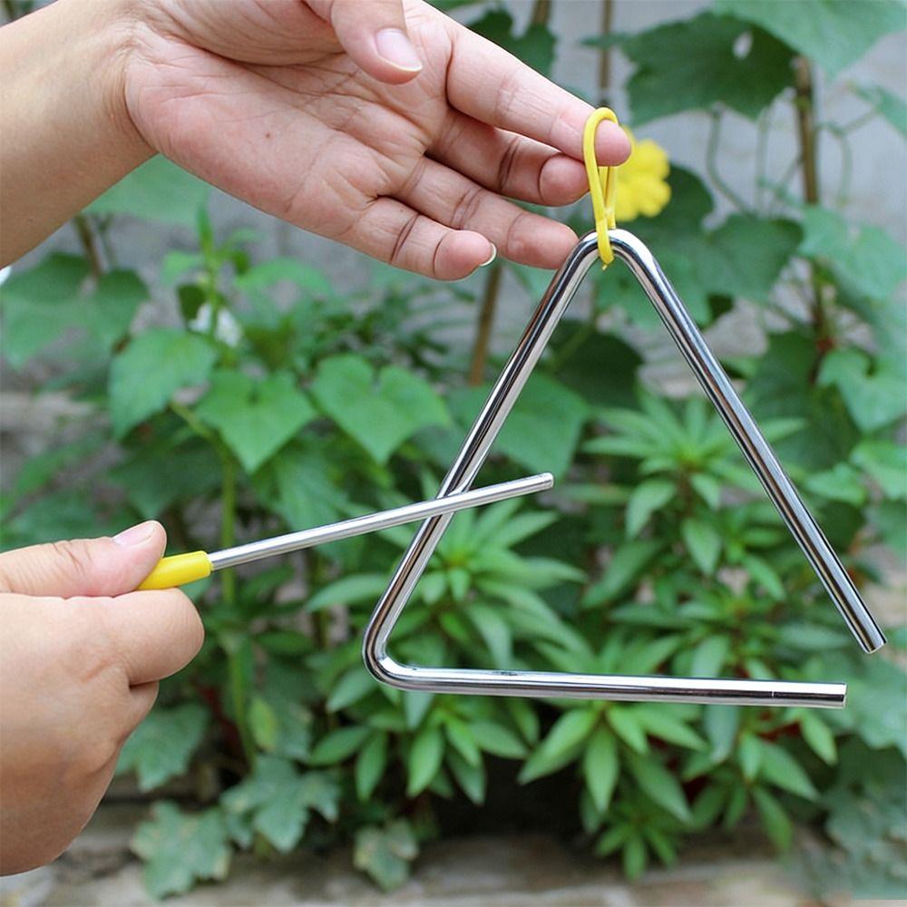 Stainless Steel Triangle Musical Instrument Orff Instrument Children Music Teaching Tool