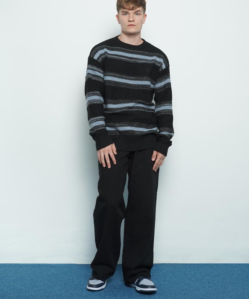 THE-ABON M490 Hit Cotton Wide Pants Black