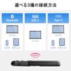 Беспроводная ручка-мышь Sanwa Direct, совместимая с и с хранением, подключение Bluetooth/USB-A/USB-C, Windows, Mac, iPadOS, Android, перезаряжаемая,