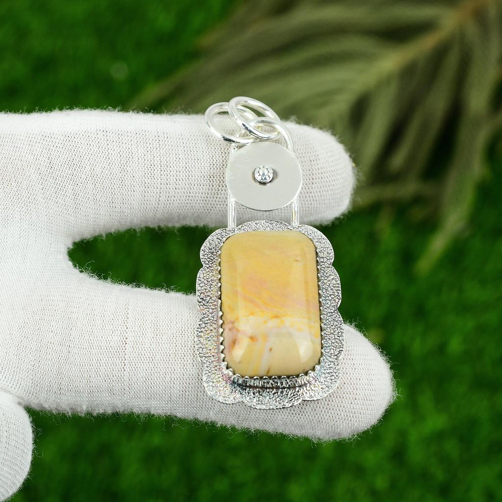 Radiant Natural Mookaite Birthday Daughter Wedding Boho Pendant Sterling Silver