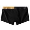 Men Boxer Underwear with Ball Support Letter Print Elastic Mid-rise Separated Pouch