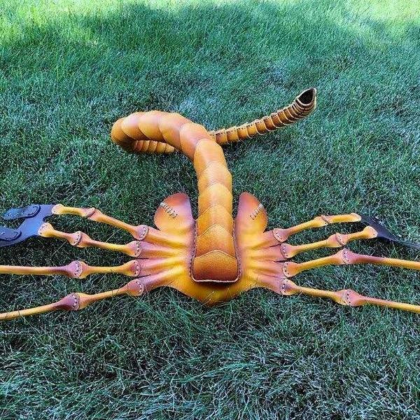 Маска на Хэллоуин, костюм Facehugger, маска для лица Alien Facehugger, костюм Hugger для лица, реквизит ужасов, резиновая страшная маска скорпиона на половину лица